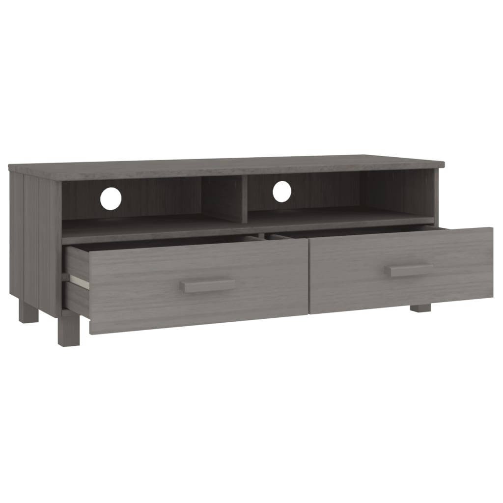 TV Stand HAMAR Light Gray 41.7"x15.7"x15.7" Solid Wood Pine