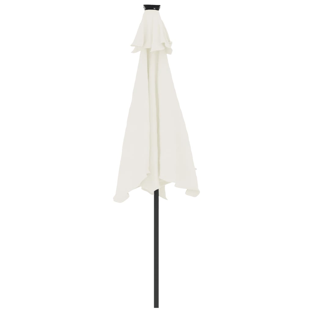 Garden Parasol with Steel Pole White 88.6"x88.6"x83.5"