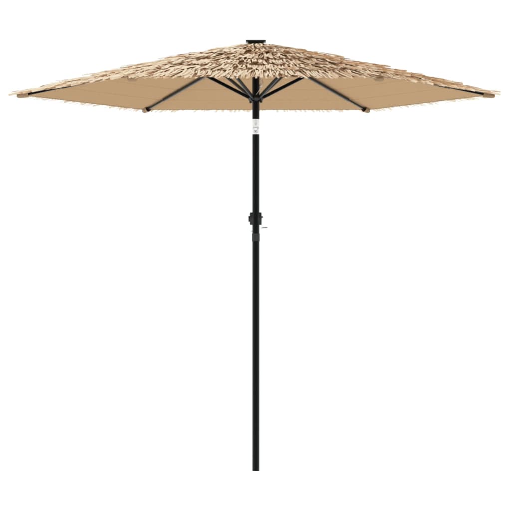 Garden Parasol with Steel Pole Brown 87.8"x87.8"x83.9"