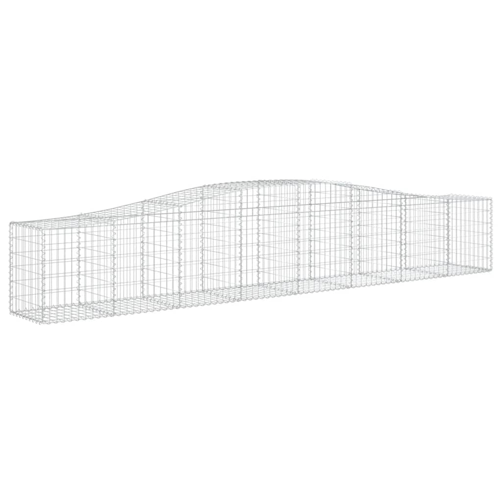 Arched Gabion Basket 157.5"x19.7"x23.6"/31.5" Galvanized Iron