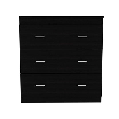 32" Black Three Drawer Dresser