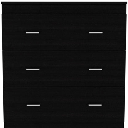 32" Black Three Drawer Dresser