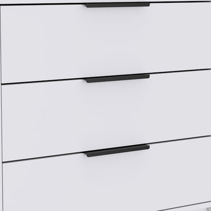 28" White Three Drawer Dresser