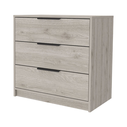 28" Light Gray Three Drawer Dresser