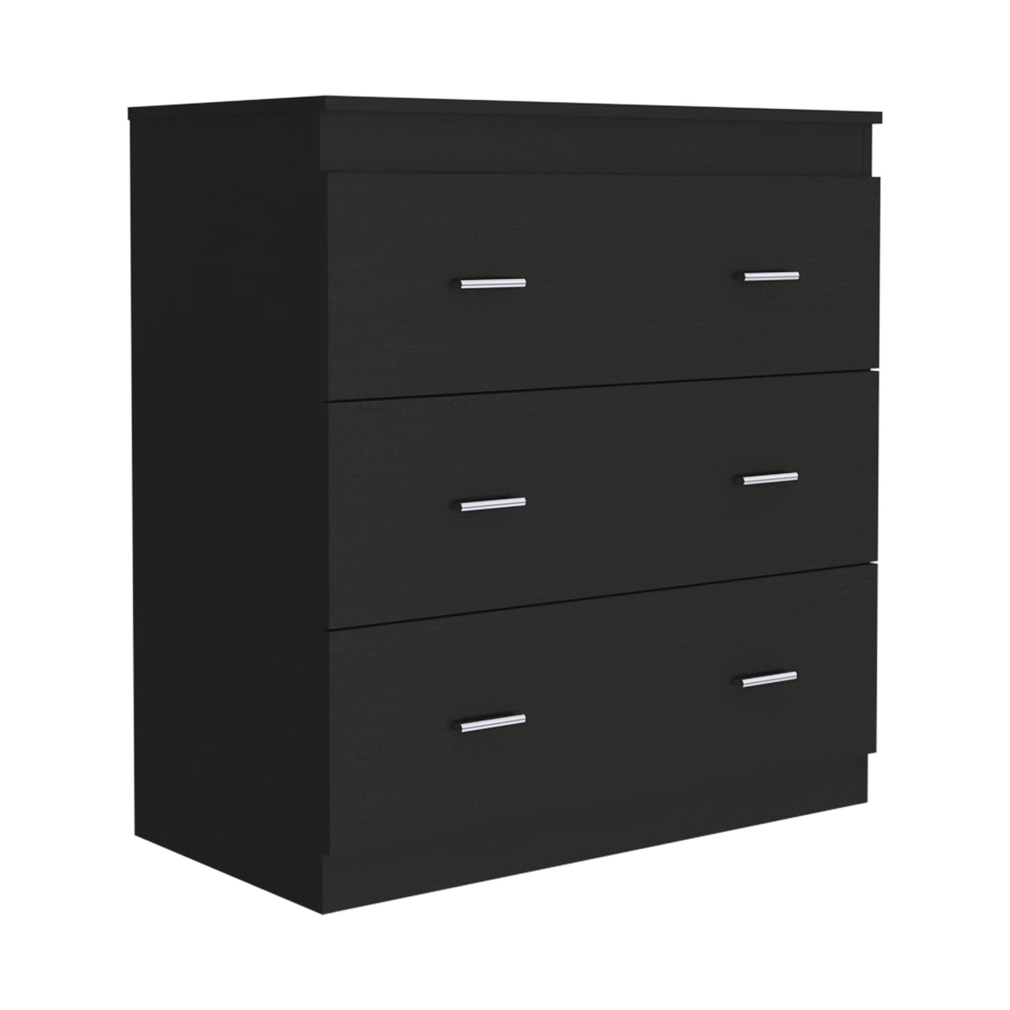 32" Black Three Drawer Dresser