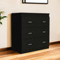 32" Black Three Drawer Dresser