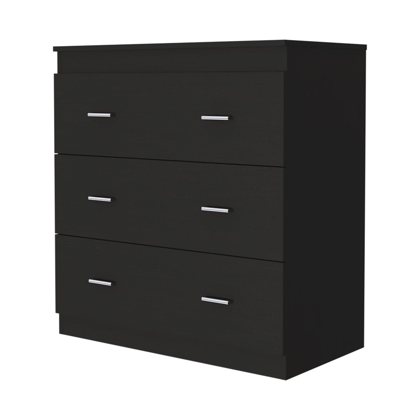 32" Black Three Drawer Dresser