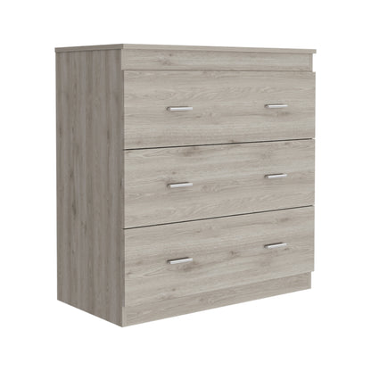 32" Light Gray Three Drawer Dresser