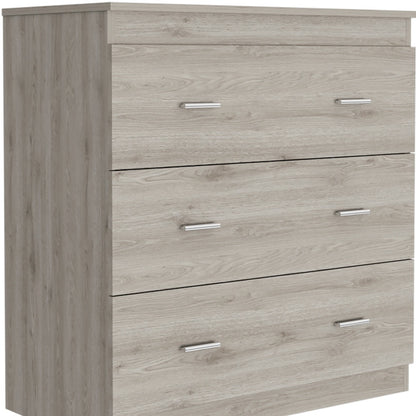 32" Light Gray Three Drawer Dresser