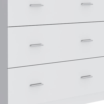 32" White Three Drawer Dresser