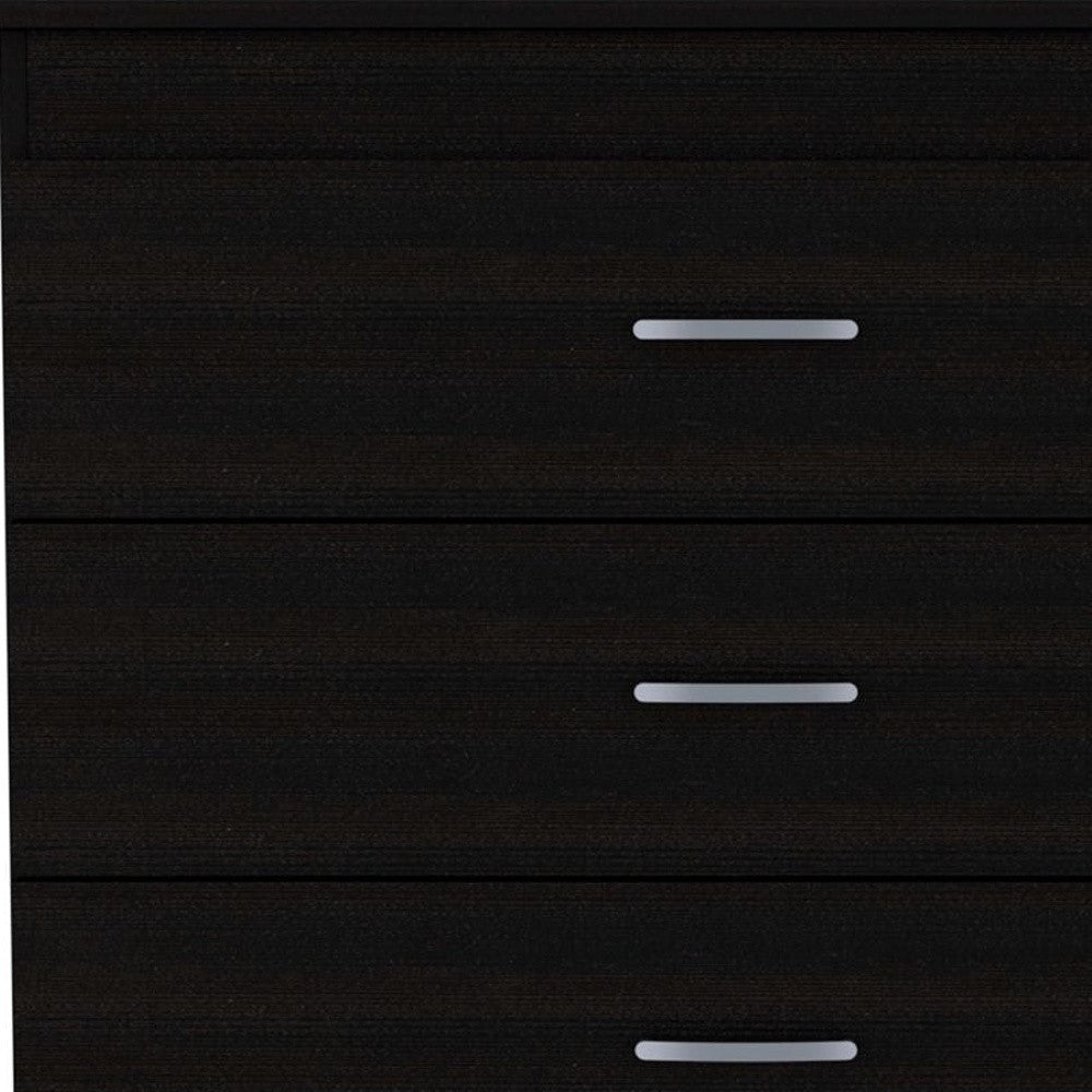 32" Black Three Drawer Dresser