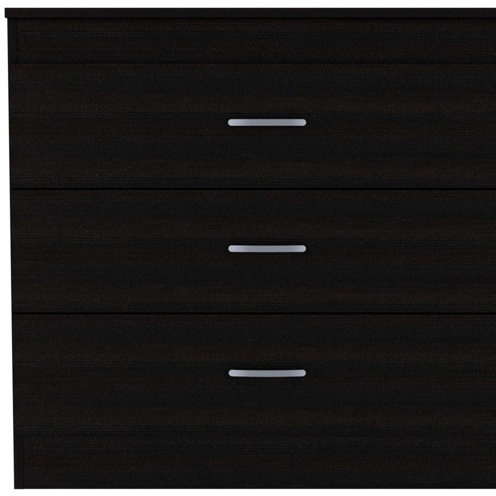 32" Black Three Drawer Dresser