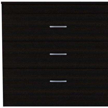 32" Black Three Drawer Dresser