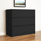 34" Black Three Drawer Dresser