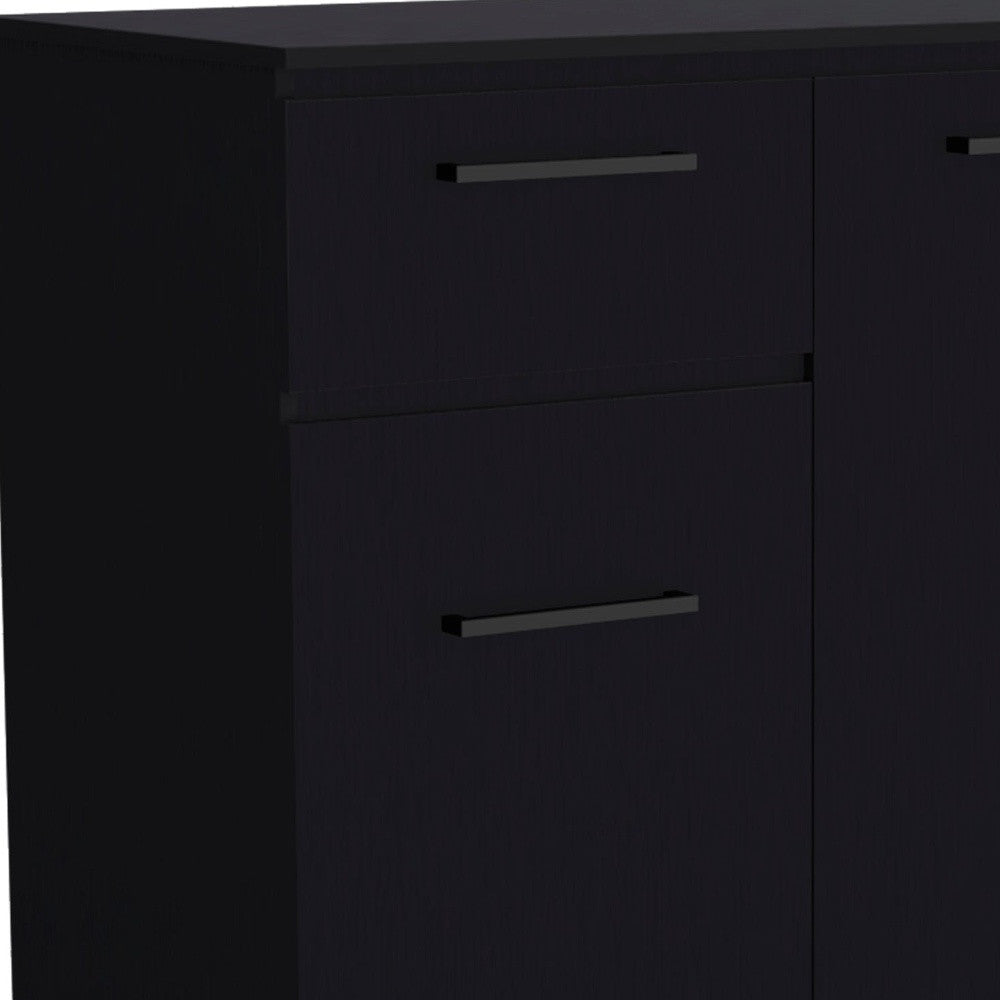 36" Black Drawer Combo Dresser