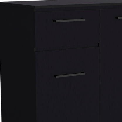 36" Black Drawer Combo Dresser