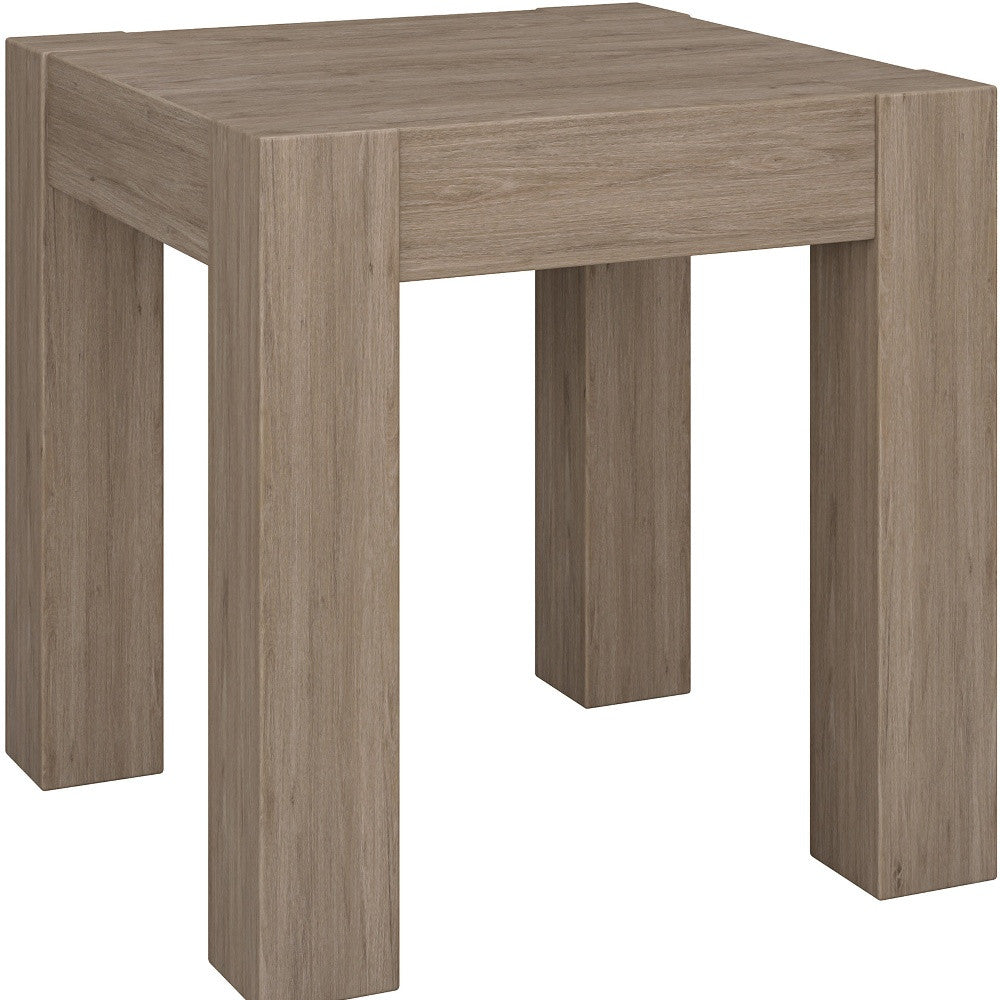 22" Gray Wood Square End Table