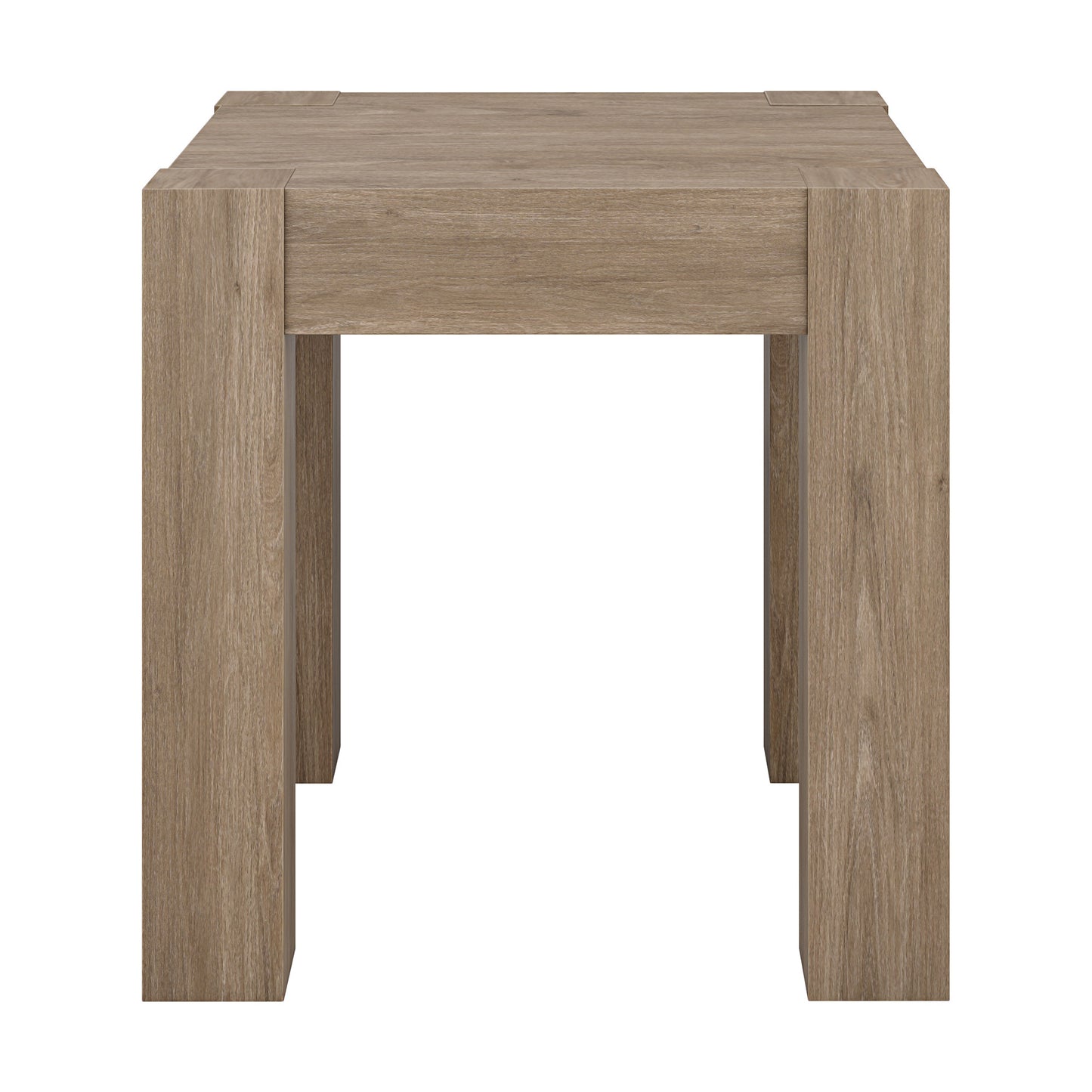 22" Gray Wood Square End Table