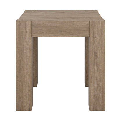 22" Gray Wood Square End Table