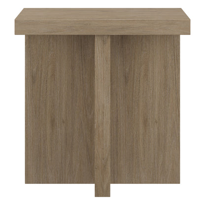 22" Gray Wood Square End Table