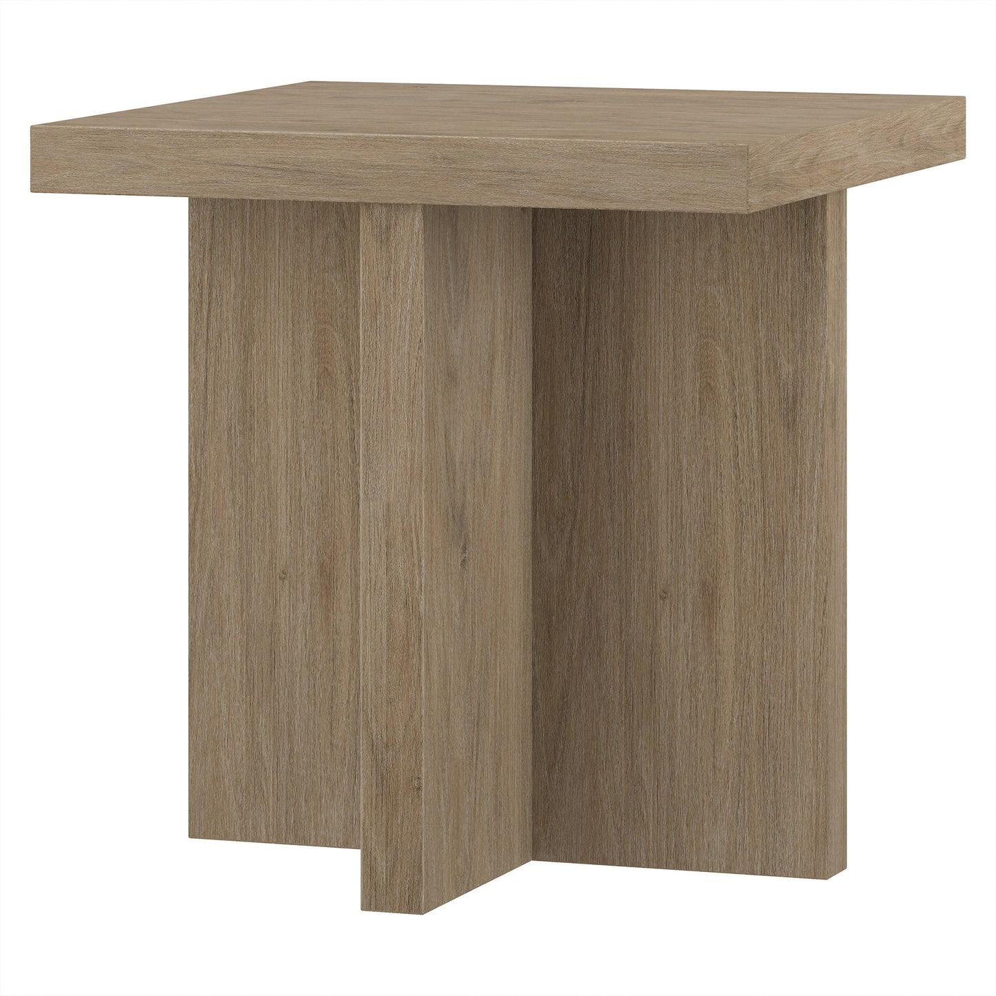 22" Gray Wood Square End Table