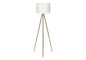 63" Matte Gold Floor Lamp with Cream Drum Shade