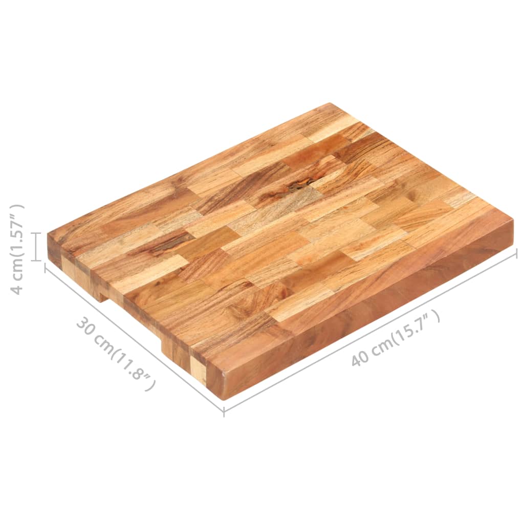 Chopping Board 15.7"x11.8"x1.6" Solid Acacia Wood