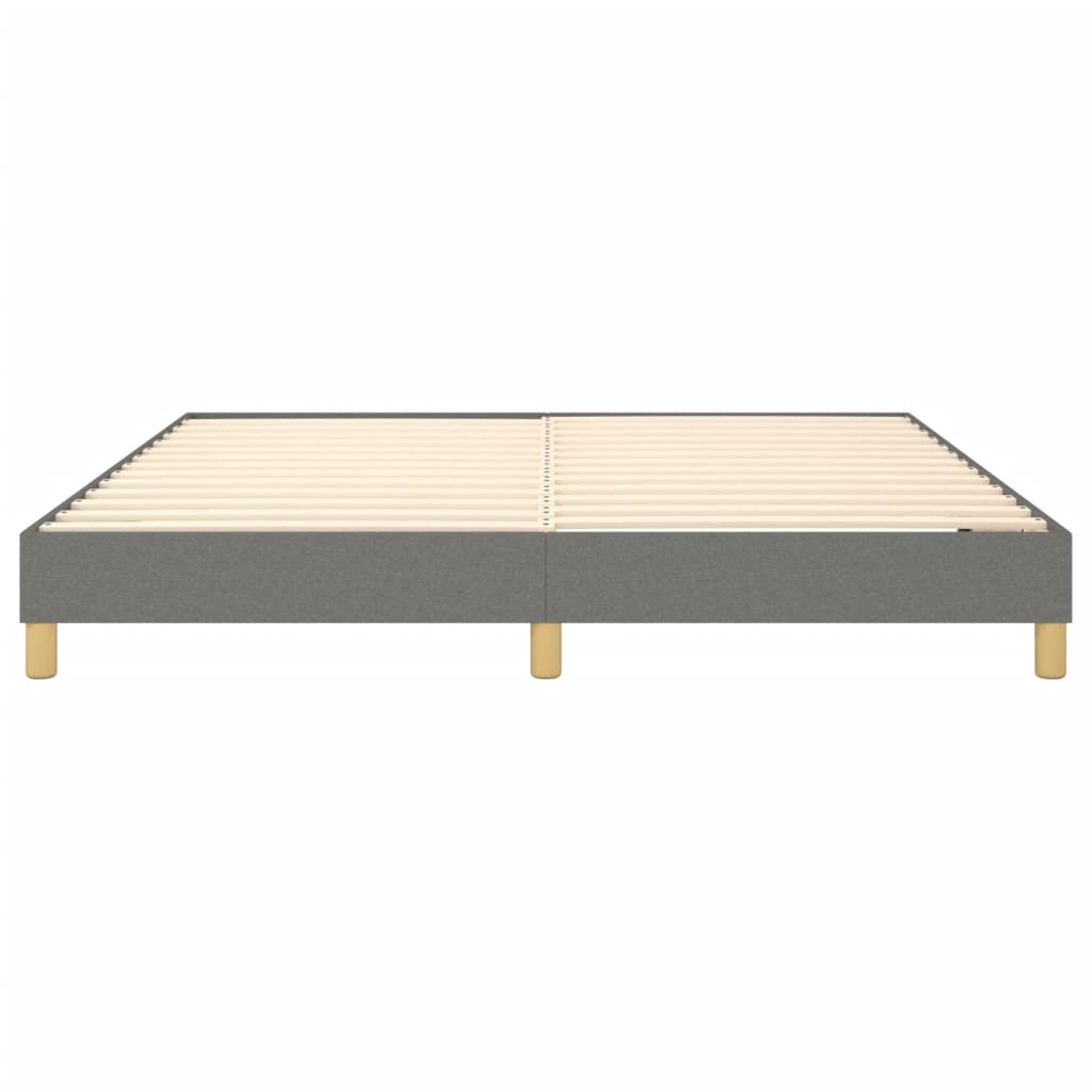 Bed Frame without Mattress Dark Gray California King Fabric (US Only)