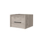 10" Gray One Drawer Faux Wood Floating Nightstand