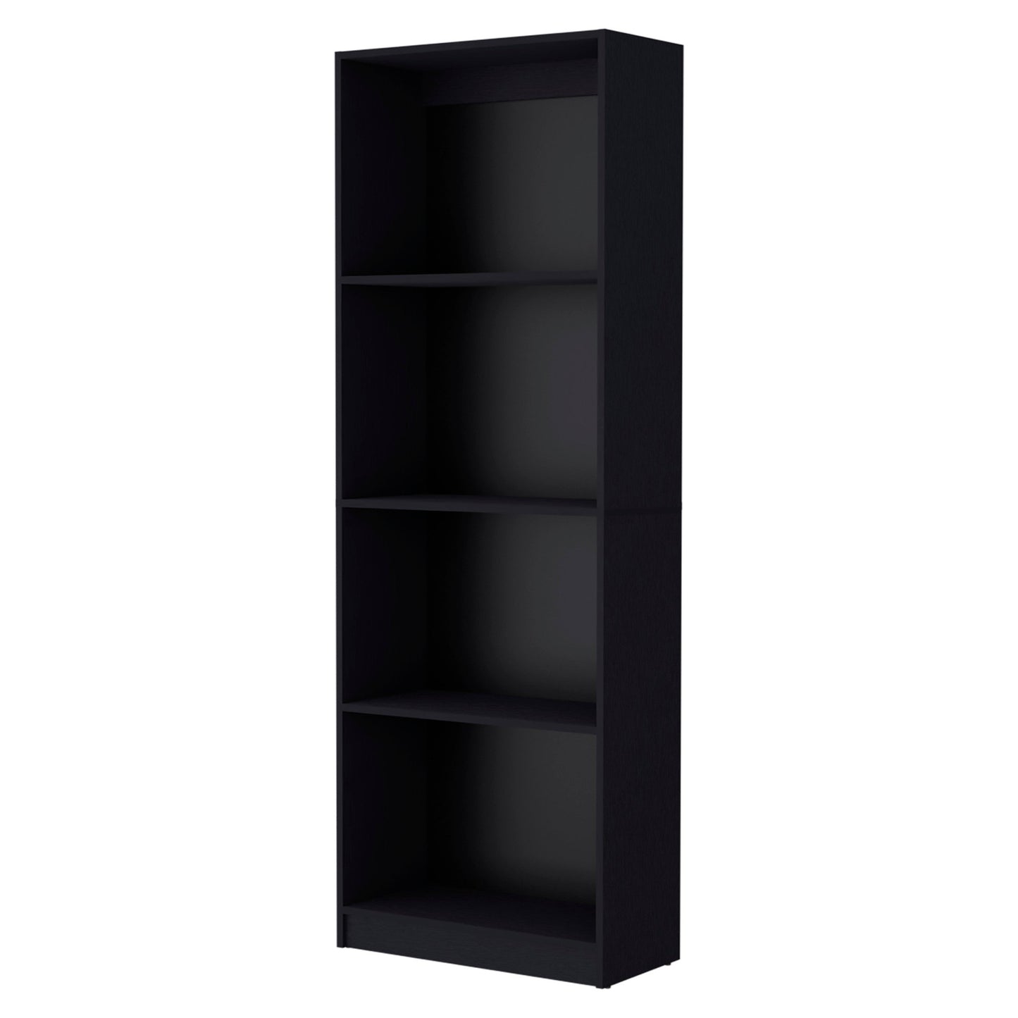 Set of Two 71" Black Bookcase With Two Doors