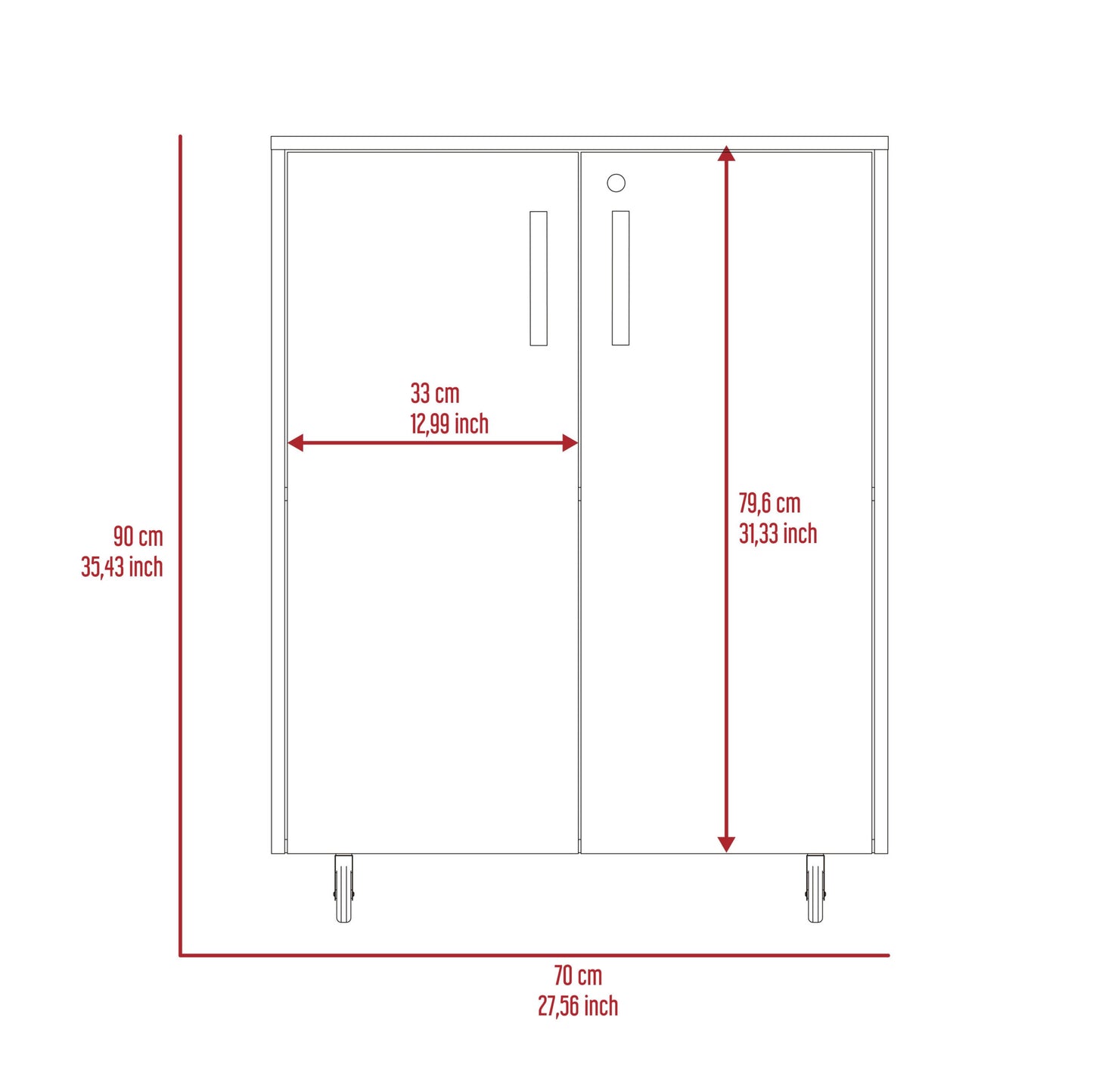 28" Black Wall mounted Accent Cabinet With Four Shelves