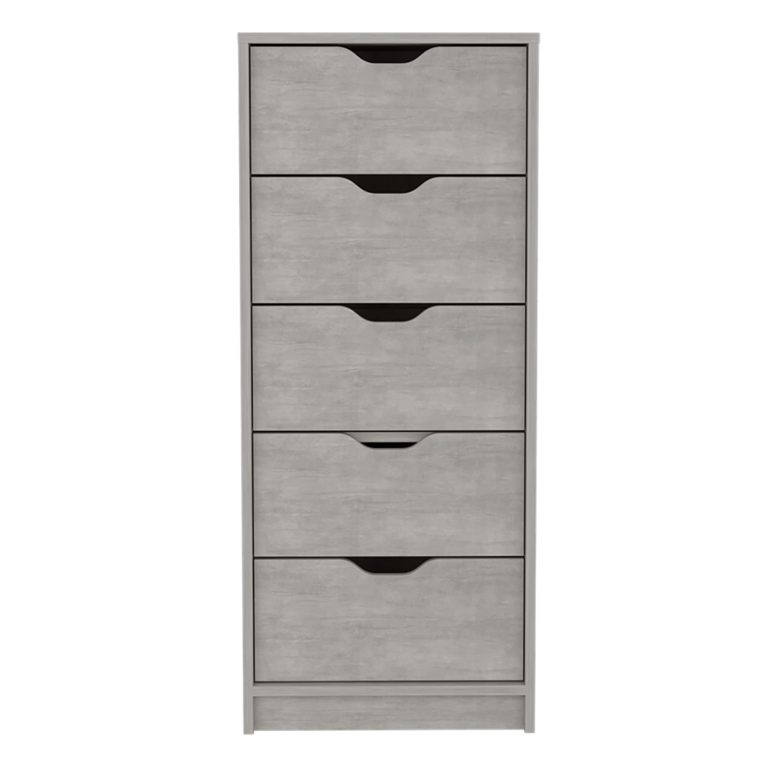 18" Gray Five Drawer Standard Chest