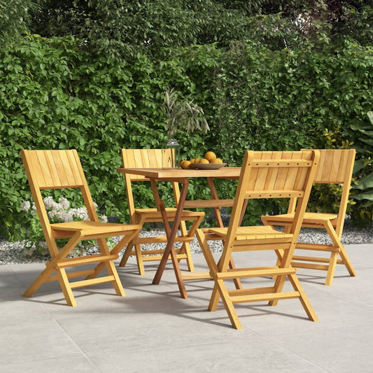 Folding Patio Chairs 4 pcs 18.5"x24"x35.4" Solid Wood Teak