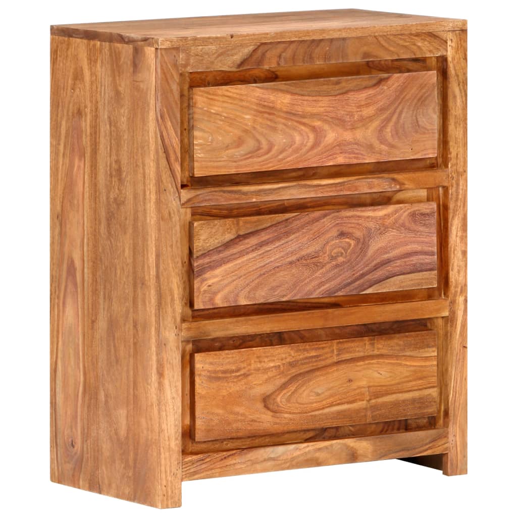 Drawer Cabinet 23.6"x13"x29.5" Solid Wood Acacia