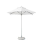 9' White Polyester Round Market Patio Umbrella