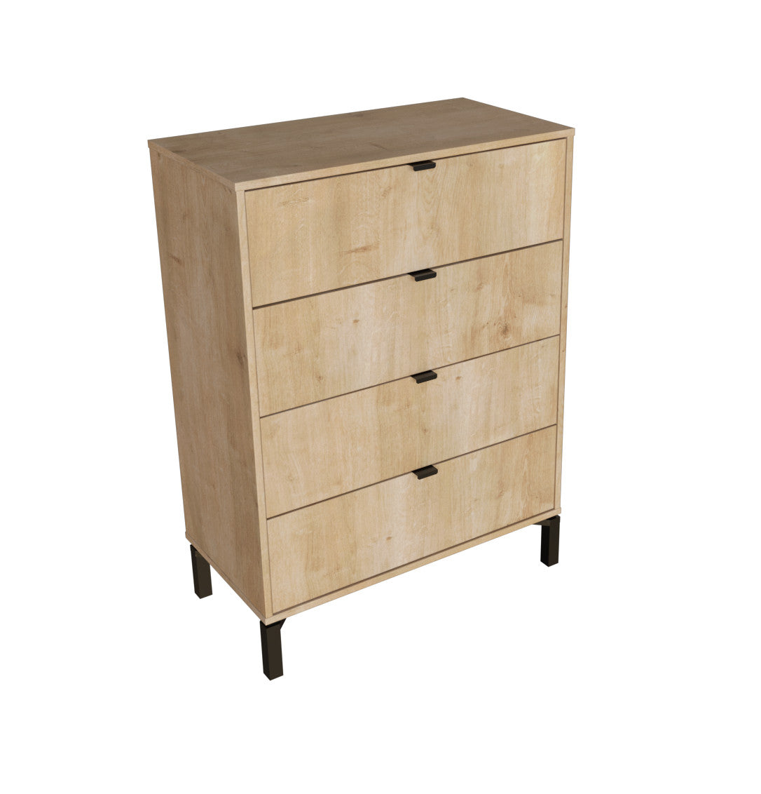 30" Natural Four Drawer Dresser