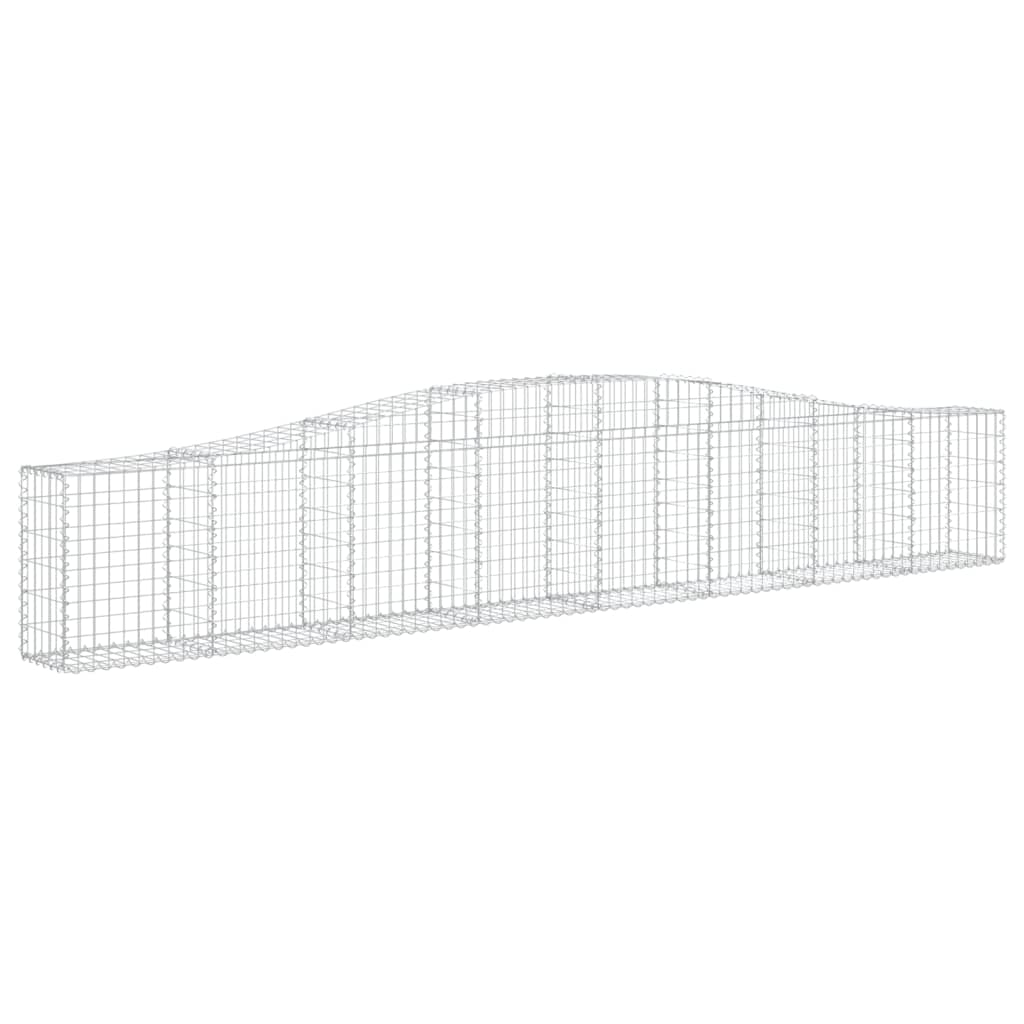 Arched Gabion Baskets 25 pcs 157.5"x11.8"x23.6"/31.5" Galvanized Iron