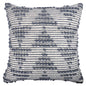 20" White and Natural Geometric Throw Pillow