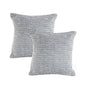 Set of Two Gray and White Geometric Cotton Throw Pillow