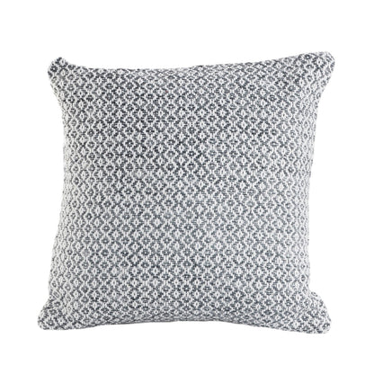 Set of Two Gray and White Geometric Cotton Throw Pillow