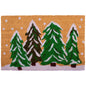 17" X 29" Natural and Green Coir Christmas Trees Outdoor Christmas Door Mat