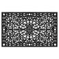 30" X 48" Black Rubber Scrollwork Outdoor Door Mat