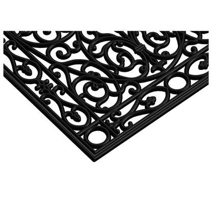 30" X 48" Black Rubber Scrollwork Outdoor Door Mat