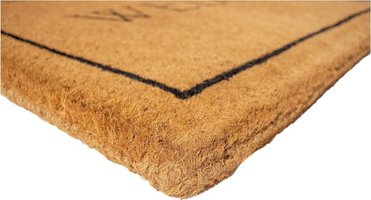 24" X 36" Natural and Black Coir Welcome Outdoor Door Mat