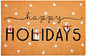 24" X 36" Natural Black and White Coir Happy Holidays Outdoor Christmas Door Mat