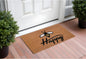 17" X 29" Natural and Black Coir Bumblee Bee Happy Outdoor Door Mat