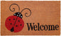 24" X 36" Natural Black and Red Coir Ladybug Welcome Outdoor Door Mat