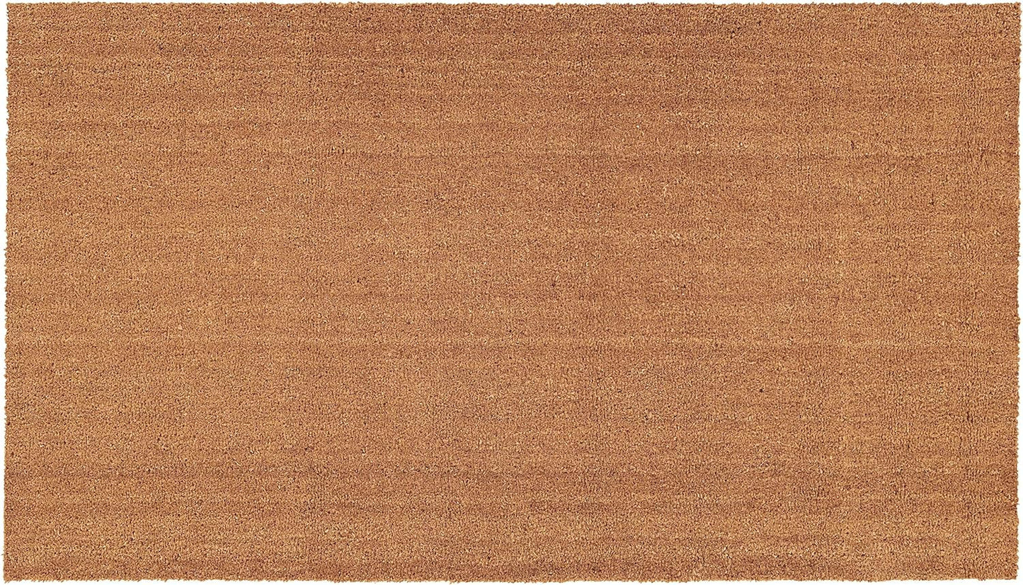 24" X 36" Natural Coir Solid Color Outdoor Door Mat