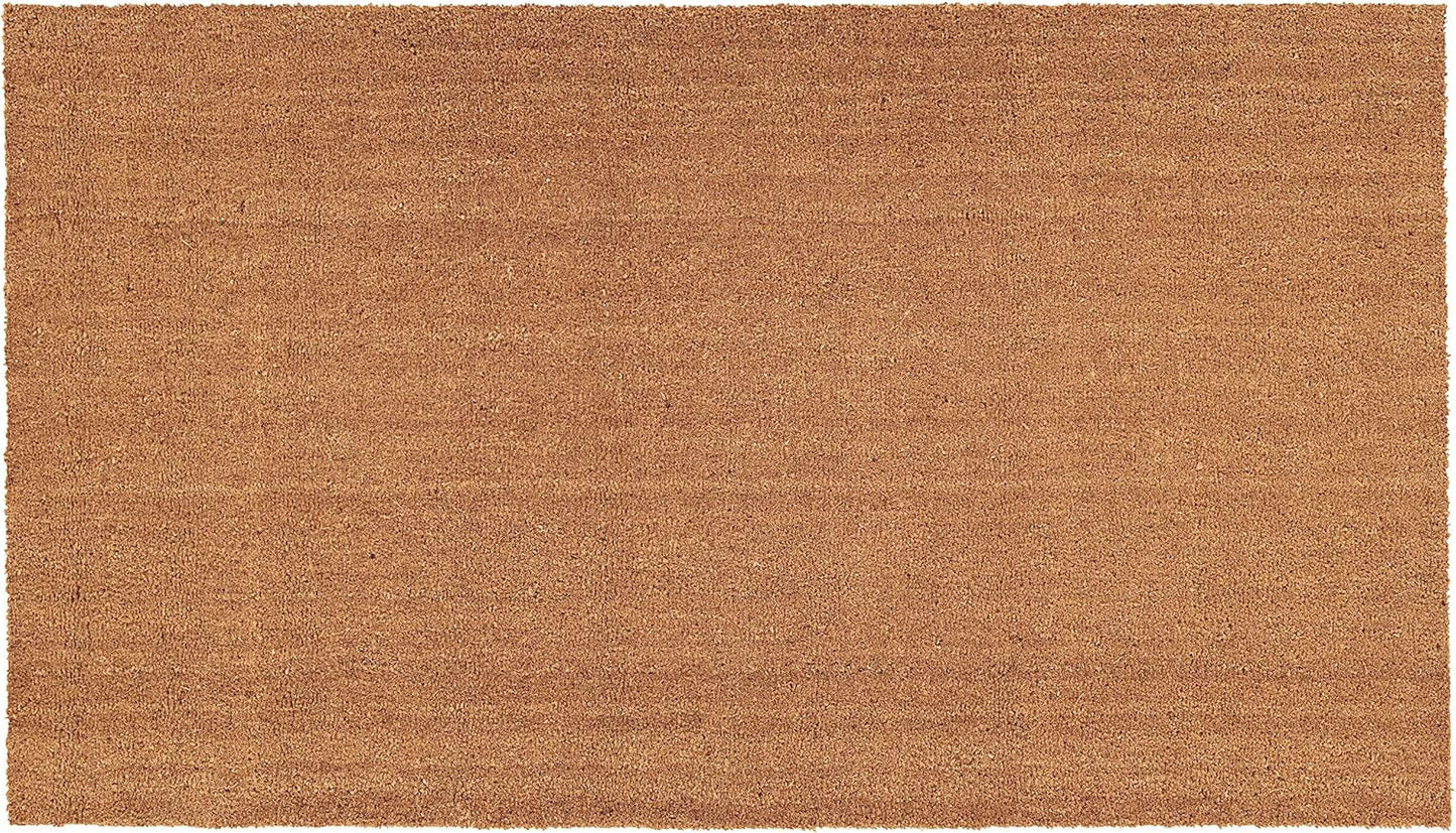 24" X 36" Natural Coir Solid Color Outdoor Door Mat