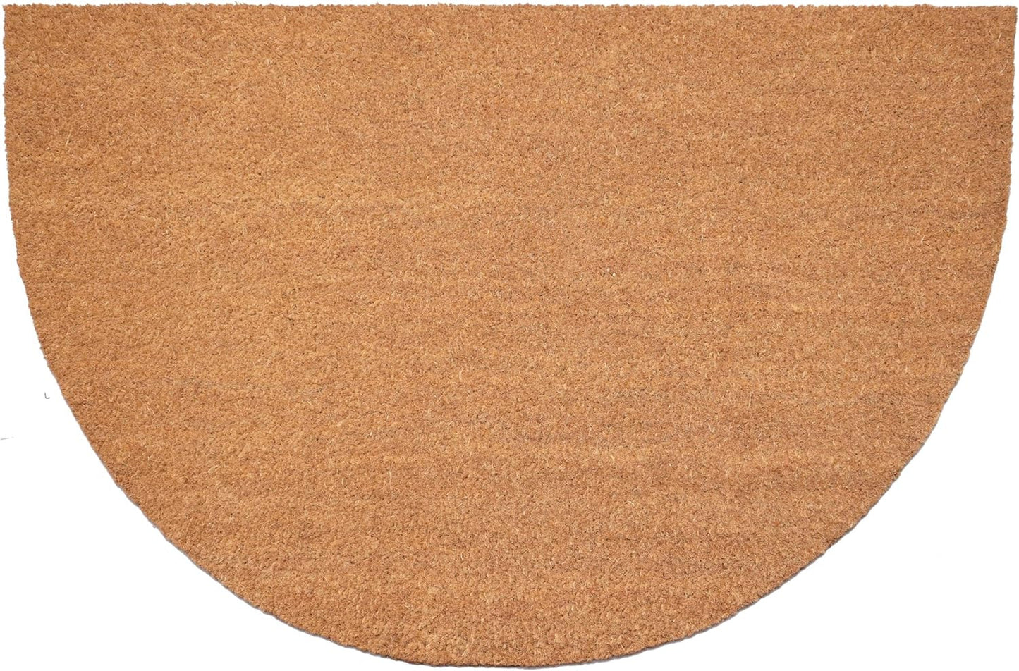 24" X 36" Natural Coir Solid Color Outdoor Semi Circle Door Mat